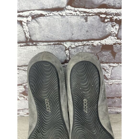 ECCO Grey Suede Leather Button Detail Ballet Casual Flats Women Sz 38EU/7.5M US - Picture 8 of 16